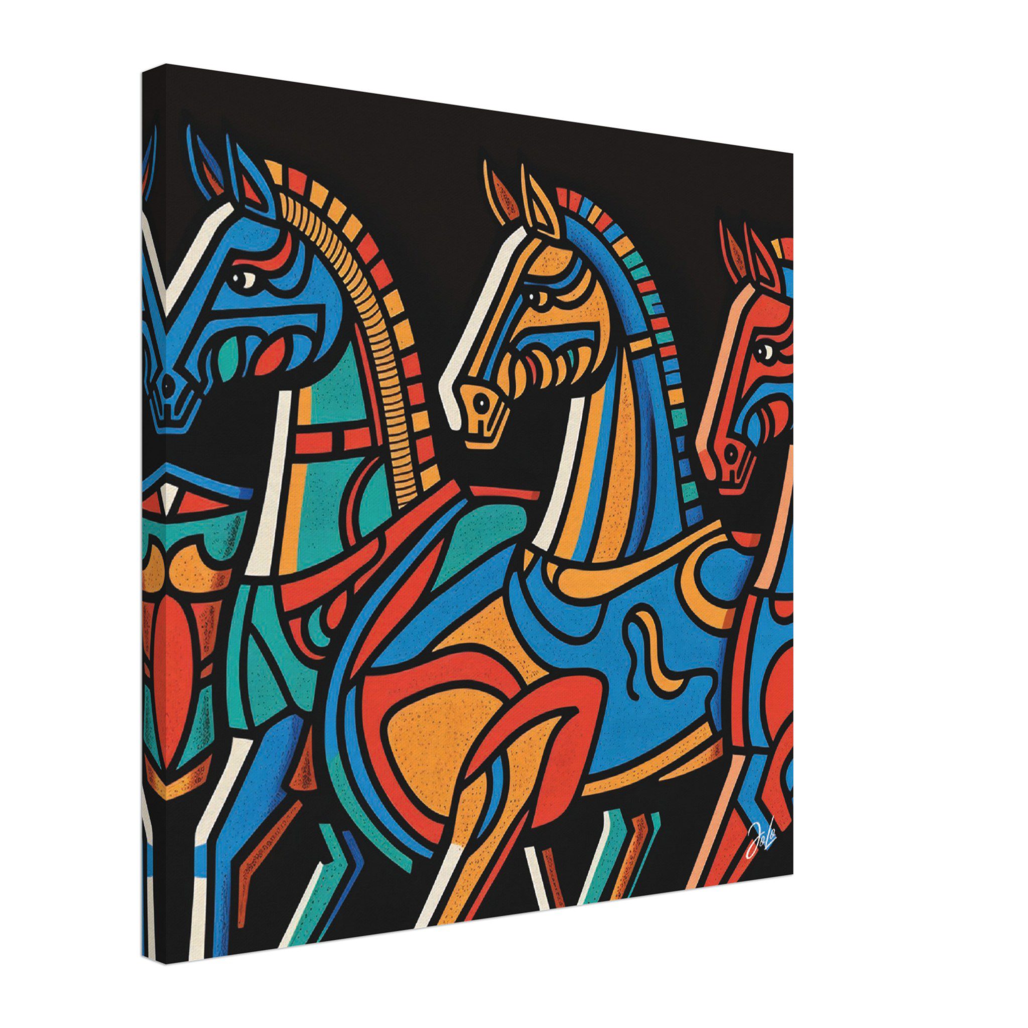 Horses In Style Keith Haring 3 | Serie Of 3 | Eye Catching Print On