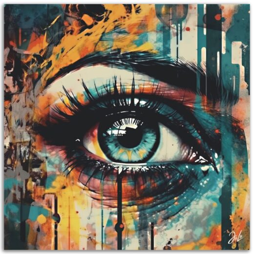 JoloCreative Wall Art Posters Prints Canvas People Art Face Look into my eye